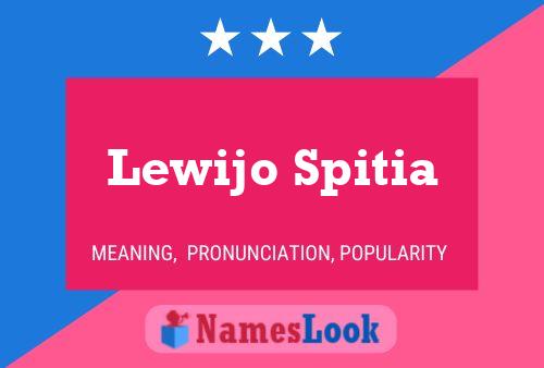 Постер имени Lewijo Spitia