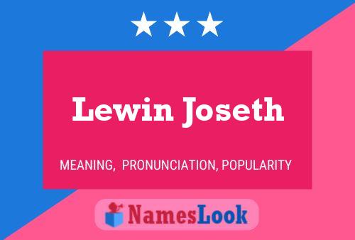 Постер имени Lewin Joseth