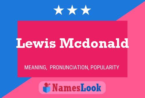 Постер имени Lewis Mcdonald