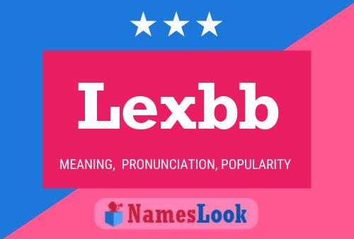 Постер имени Lexbb