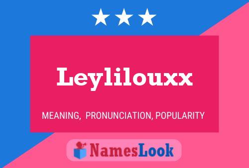 Постер имени Leylilouxx