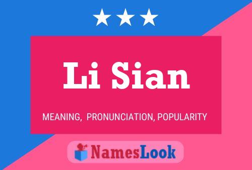 Постер имени Li Sian