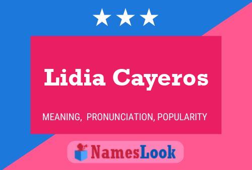 Постер имени Lidia Cayeros