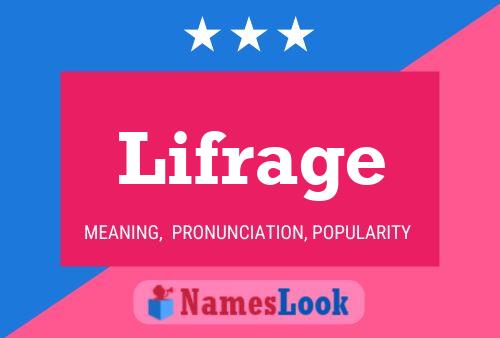 Постер имени Lifrage