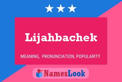 Постер имени Lijahbachek