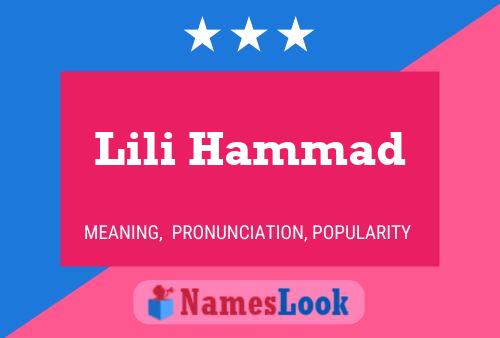 Постер имени Lili Hammad