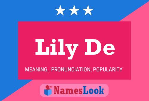 Постер имени Lily De