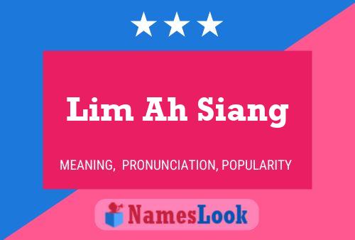 Постер имени Lim Ah Siang