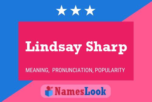 Постер имени Lindsay Sharp