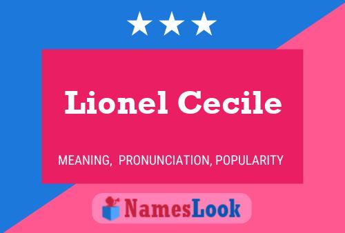 Постер имени Lionel Cecile