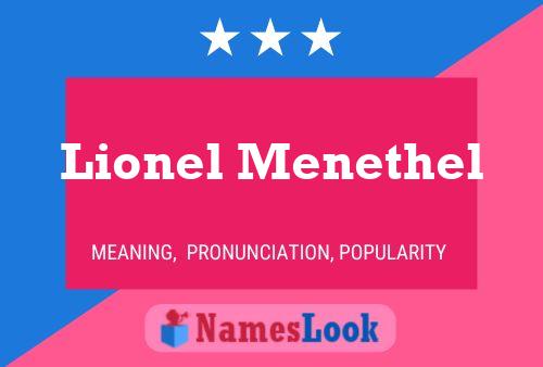 Постер имени Lionel Menethel