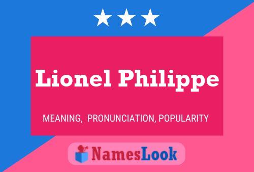 Постер имени Lionel Philippe