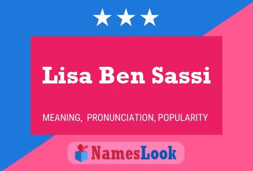 Постер имени Lisa Ben Sassi