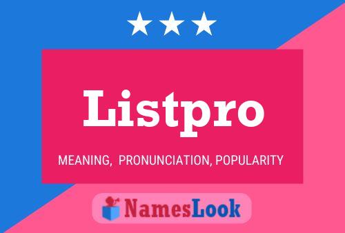 Постер имени Listpro