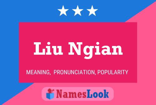 Постер имени Liu Ngian