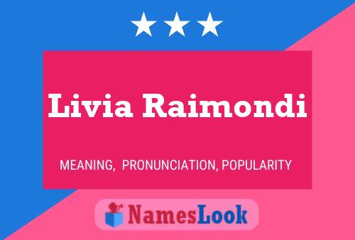 Постер имени Livia Raimondi