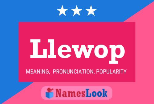 Постер имени Llewop