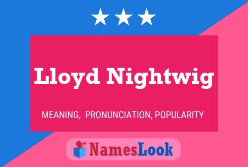 Постер имени Lloyd Nightwig