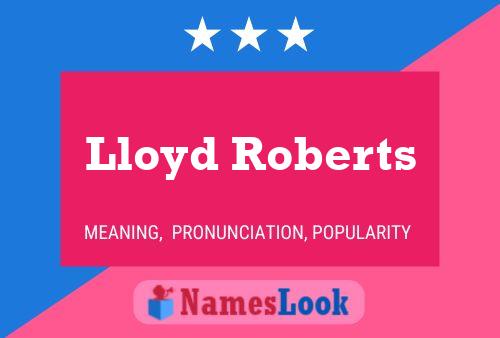 Постер имени Lloyd Roberts