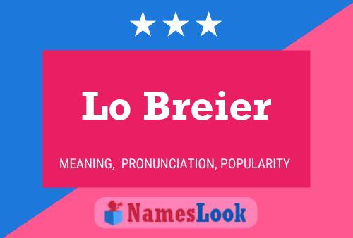 Постер имени Lo Breier