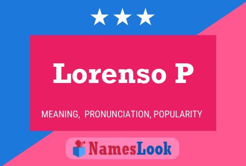 Постер имени Lorenso P