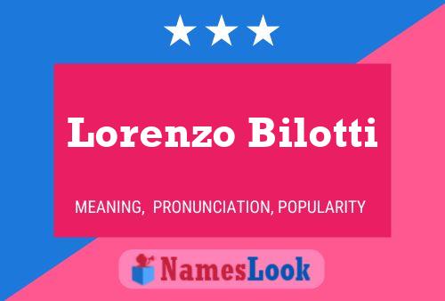 Постер имени Lorenzo Bilotti