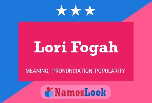 Постер имени Lori Fogah