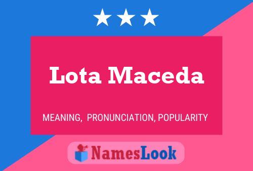 Постер имени Lota Maceda