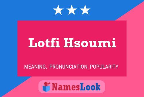 Постер имени Lotfi Hsoumi