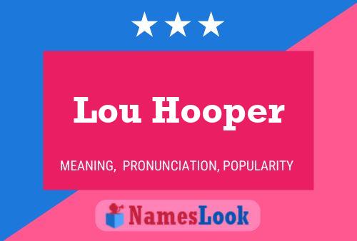 Постер имени Lou Hooper