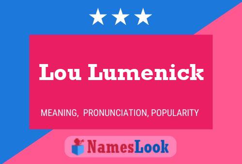 Постер имени Lou Lumenick