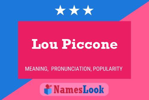 Постер имени Lou Piccone