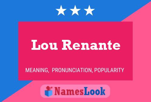 Постер имени Lou Renante