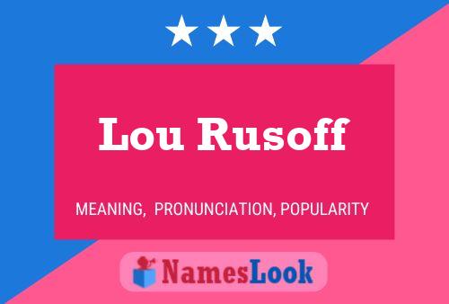 Постер имени Lou Rusoff