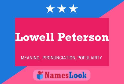 Постер имени Lowell Peterson