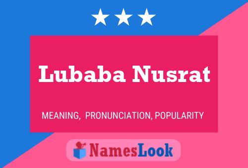 Постер имени Lubaba Nusrat