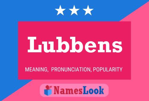 Постер имени Lubbens