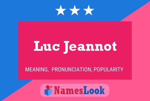 Постер имени Luc Jeannot