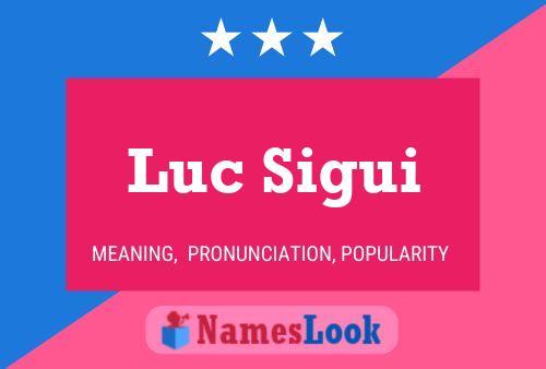 Постер имени Luc Sigui