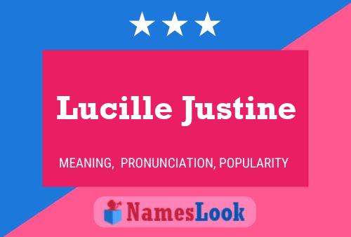 Постер имени Lucille Justine