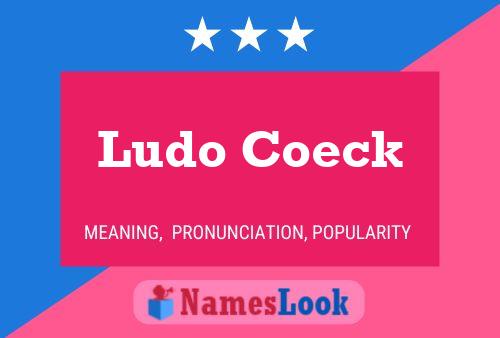 Постер имени Ludo Coeck