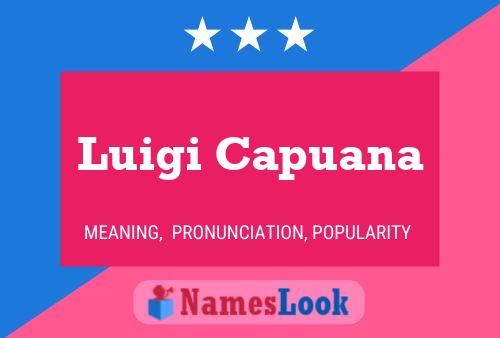 Постер имени Luigi Capuana