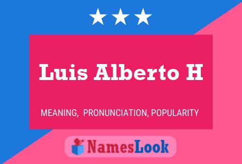 Постер имени Luis Alberto H