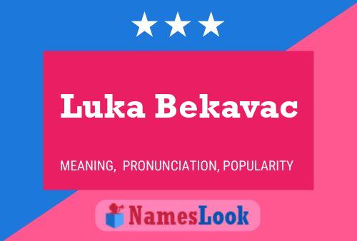 Постер имени Luka Bekavac