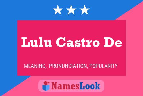 Постер имени Lulu Castro De