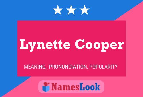 Постер имени Lynette Cooper