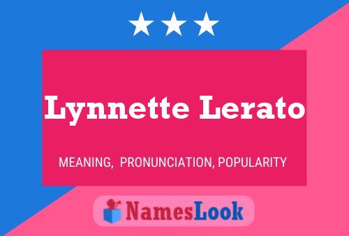 Постер имени Lynnette Lerato