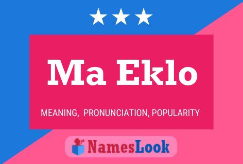 Постер имени Ma Eklo