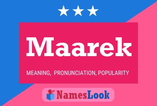 Постер имени Maarek