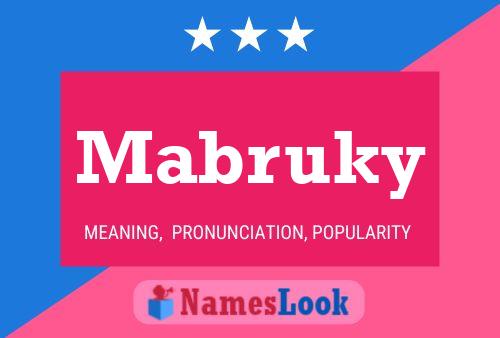 Постер имени Mabruky